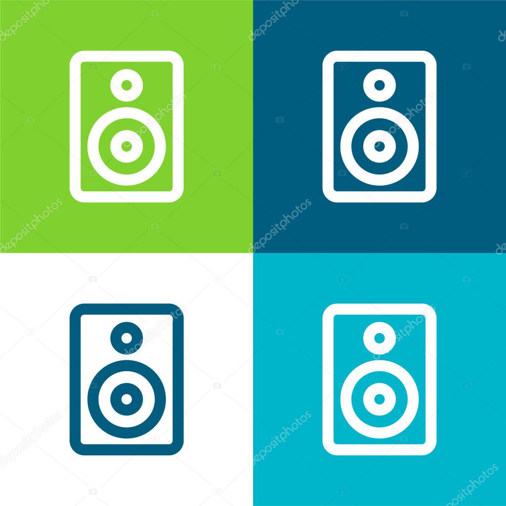 Audio Amplification Tool Outline Flat four color minimal icon set