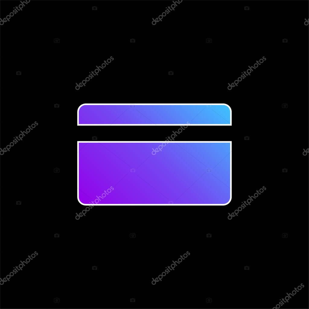 Bank Credit Card blue gradient vector icon