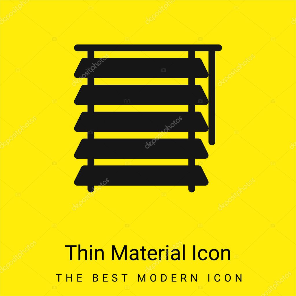 Blind minimal bright yellow material icon