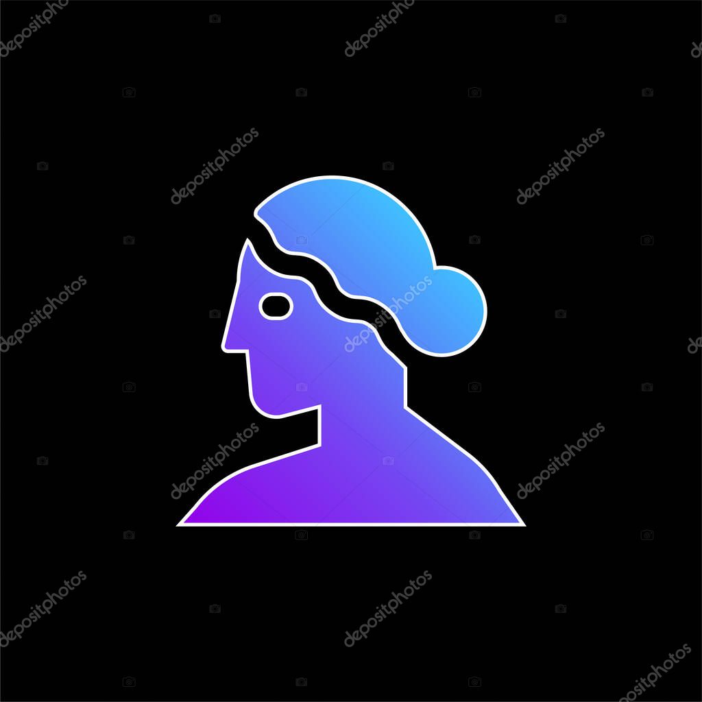 Aphrodite blue gradient vector icon