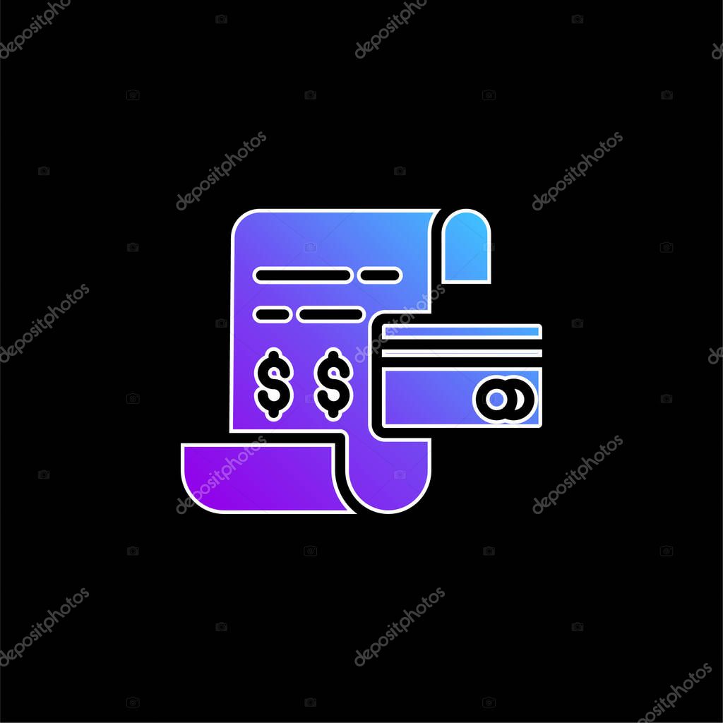 Bill blue gradient vector icon