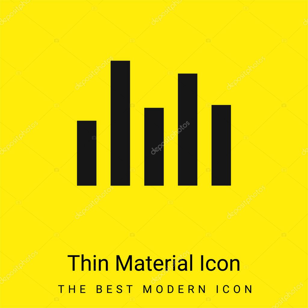 Bars minimal bright yellow material icon