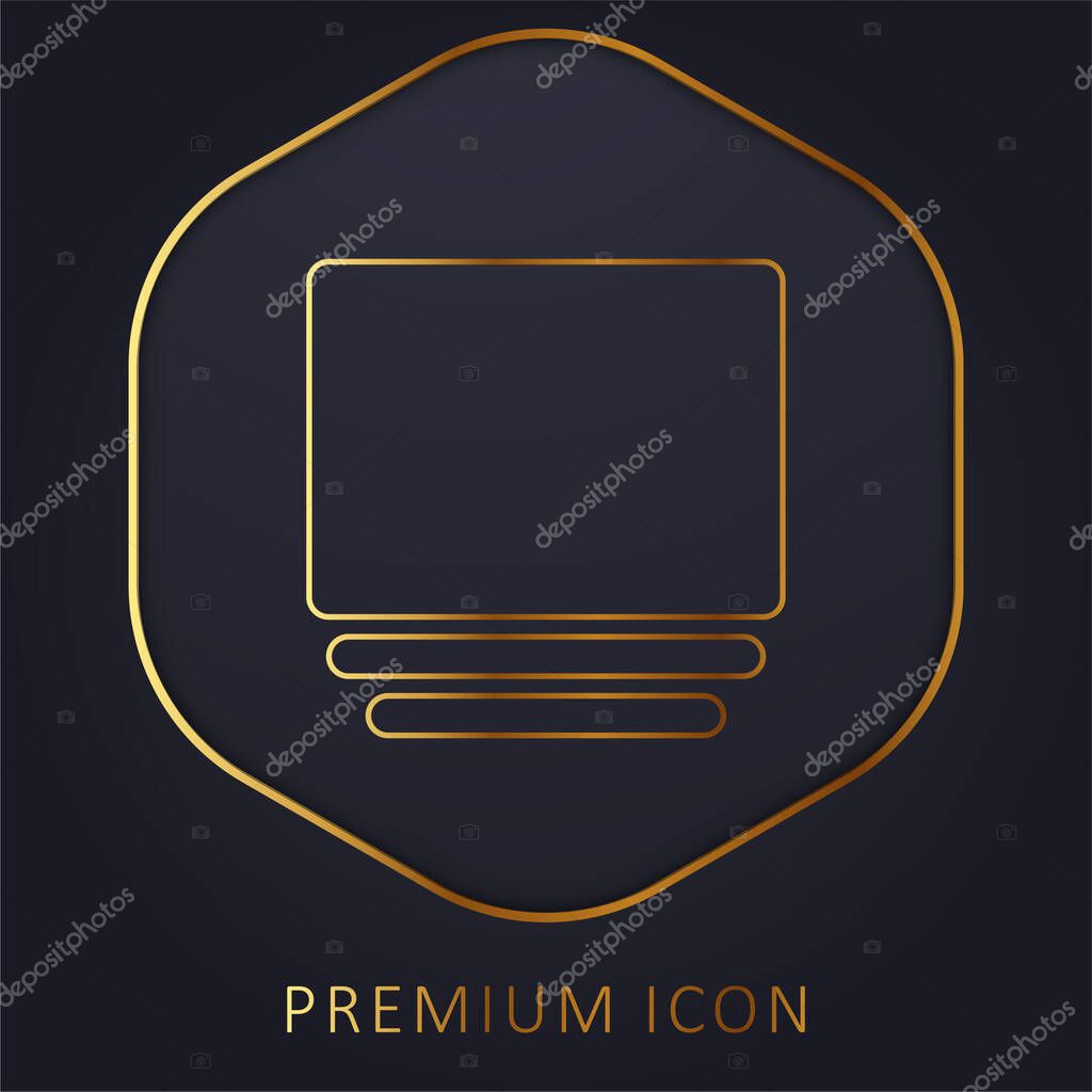 Album golden line premium logo or icon
