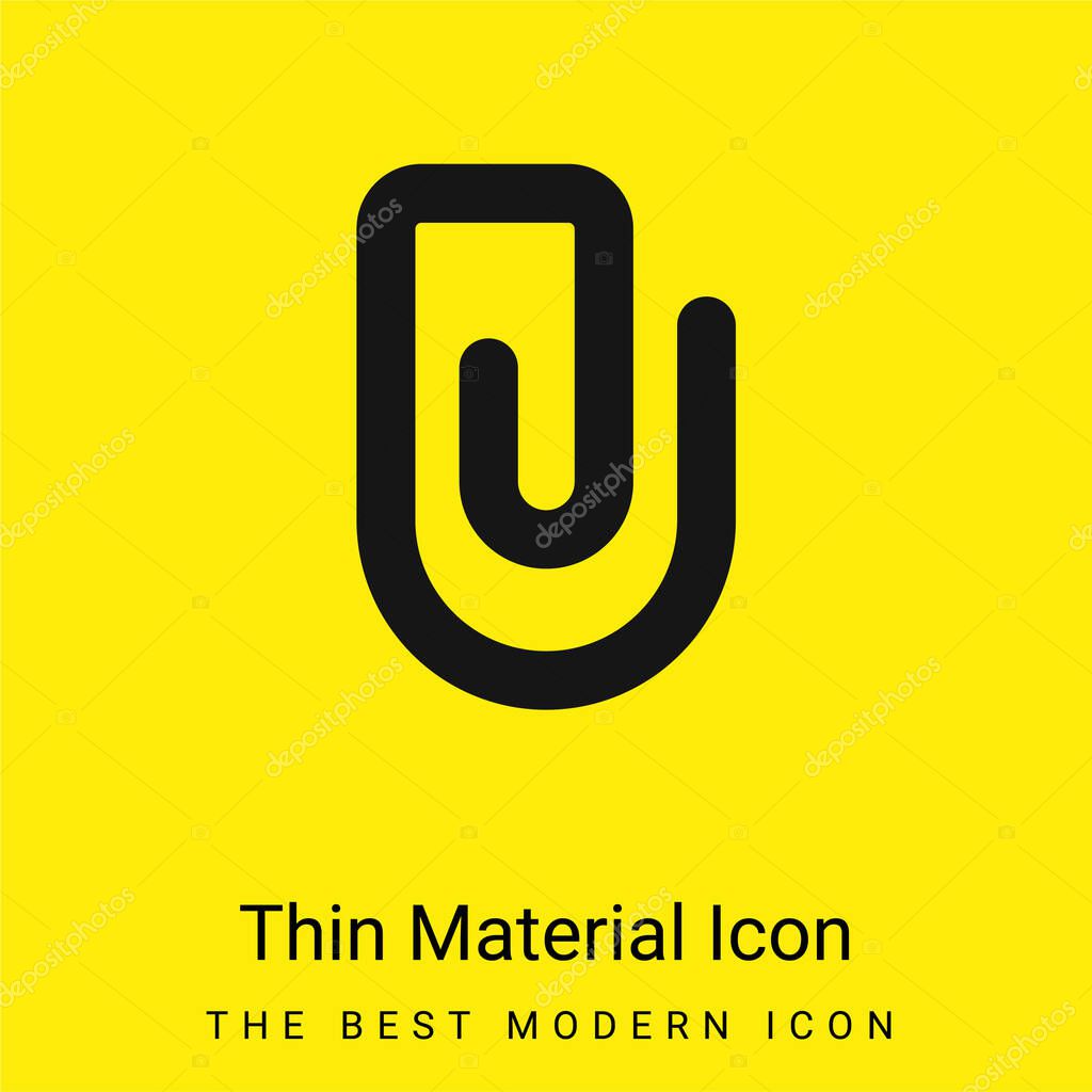 Big Clip minimal bright yellow material icon