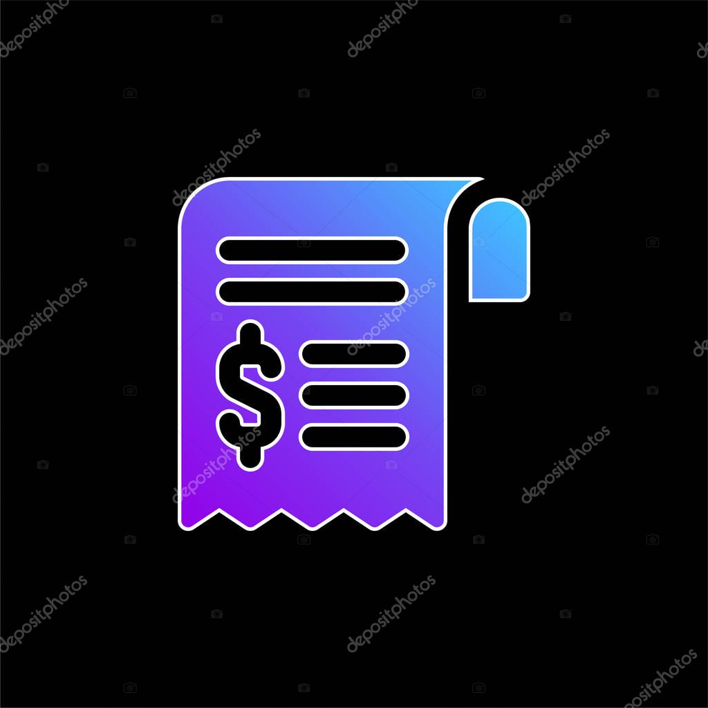 Bill blue gradient vector icon