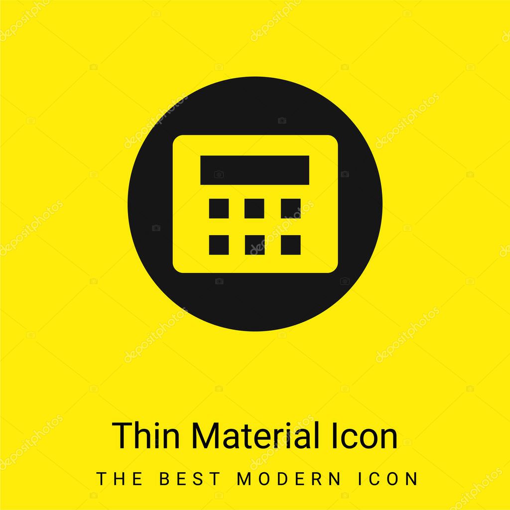 Alarm System With Password minimal bright yellow material icon