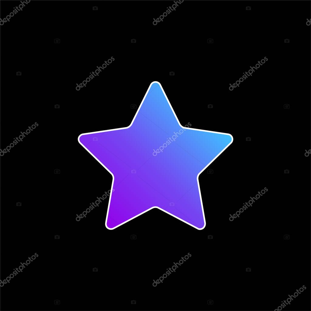 Bookmark Star blue gradient vector icon