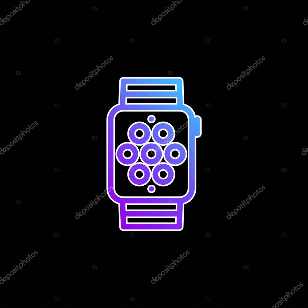 Apple Watch blue gradient vector icon