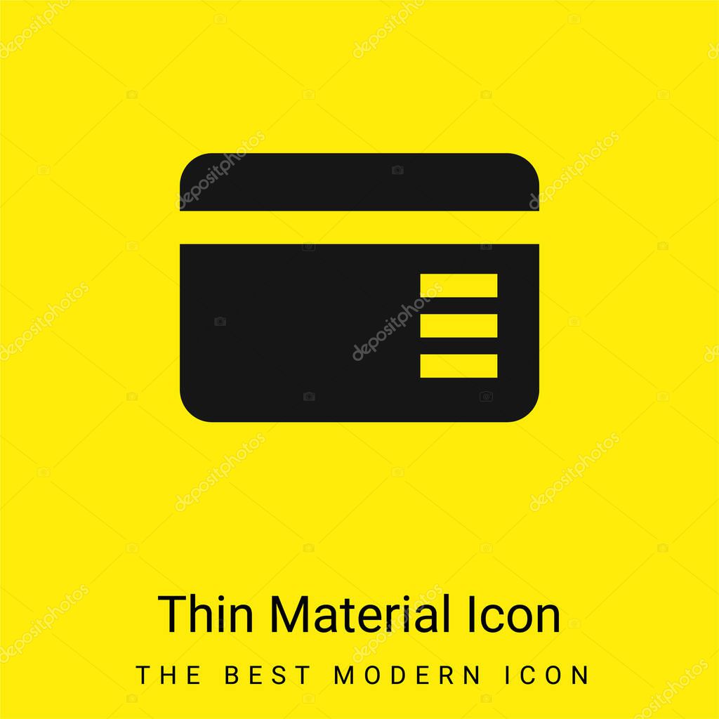 Banking Card minimal bright yellow material icon