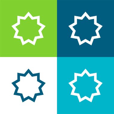 Bah Düz 4 renk en küçük simge kümesi