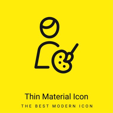 Sanatçı en az parlak sarı malzeme simgesi