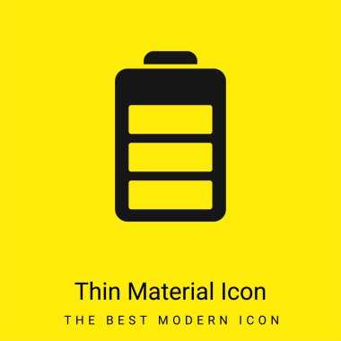 Battery Status minimal bright yellow material icon clipart