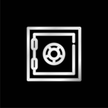 Banka Kasası gümüş kaplama metalik simge