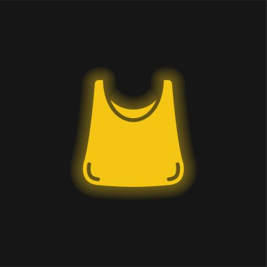Sarı parlak neon simge