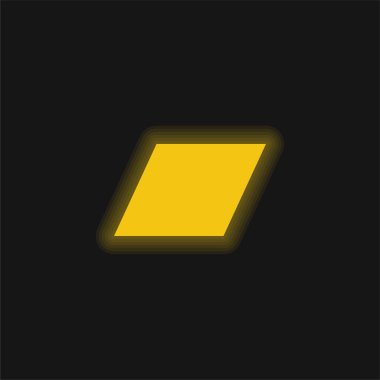 Bando Kampı Logosu Sarı Parlayan neon simgesi