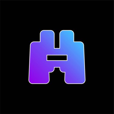 Dürbünler mavi eğimli vektör simgesi