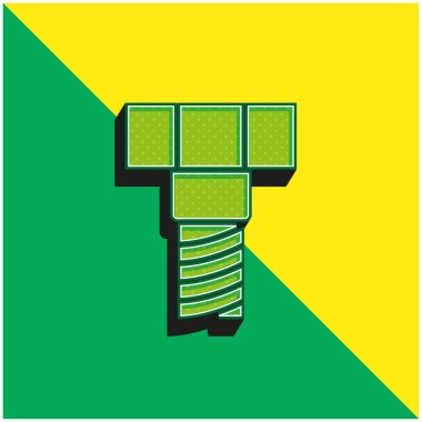 Bolt Yeşil ve sarı modern 3d vektör simgesi logosu