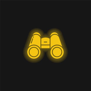 Dürbün sarı parlak neon simgesi