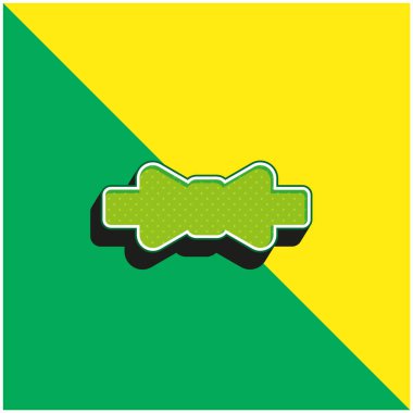 Yeşil ve sarı modern 3d vektör simgesi logosu