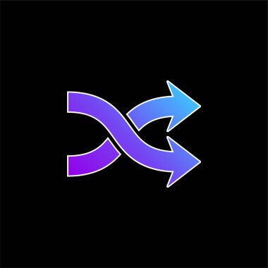 Ok Karıştır mavi eğimli vektör simgesi