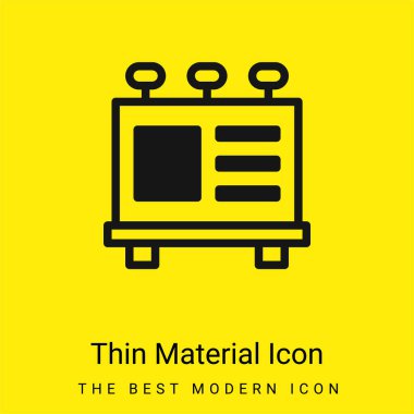 Reklam panosu en az sarı malzeme simgesi