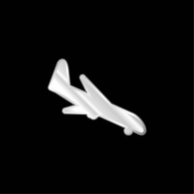 Arraving Airplane gümüş kaplama metalik simge