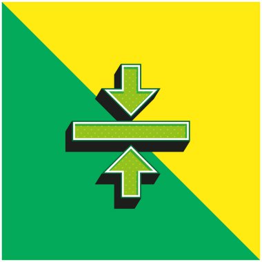 Yeşil ve sarı modern 3d vektör simgesini hizala