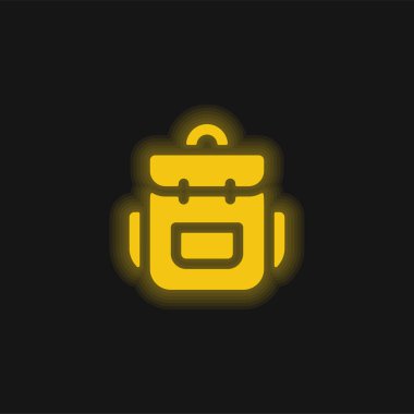 Sırt çantası sarı parlak neon simgesi