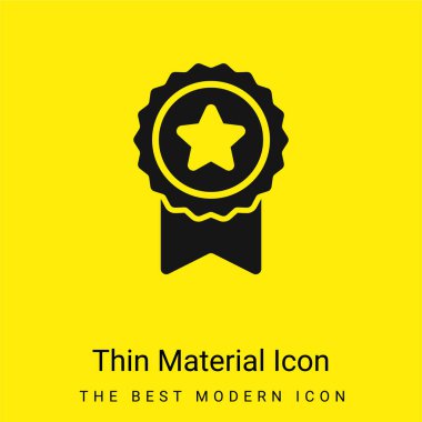 Badge With A Star minimal bright yellow material icon clipart
