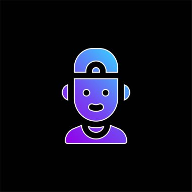 Erkek mavi gradyan vektör simgesi