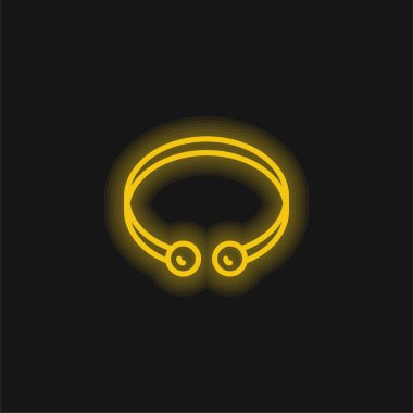 Sarı bilezik parlayan neon simgesi