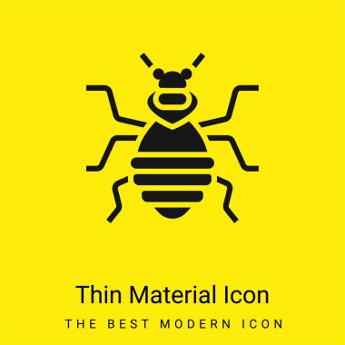 Bedbug minimal bright yellow material icon clipart