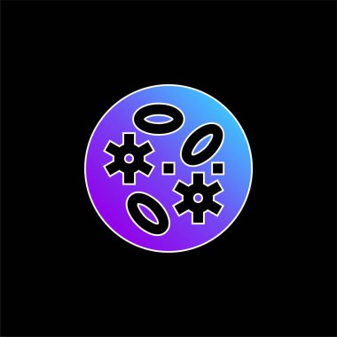 Bakteri mavi gradyan vektör simgesi