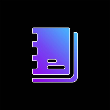 Sanatçı Çizim Kitabı mavi gradyan vektör simgesi