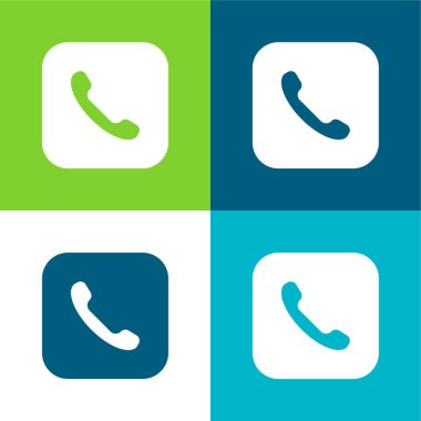 Apple Düz 4 renk en küçük simge kümesi