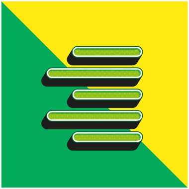 Yeşil ve sarı modern 3d vektör simgesini hizala