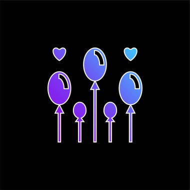 Balon mavi gradyan vektör simgesi