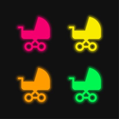 Bebek Arabası: Parlak neon taşıyıcı simgesi