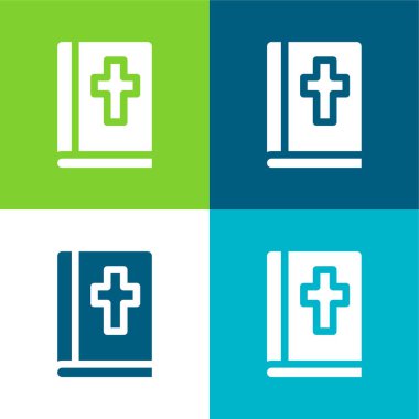 Bible Düz 4 renk en küçük simge kümesi