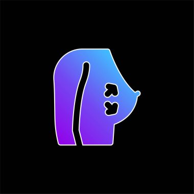 Göğüs mavisi gradyan vektör simgesi