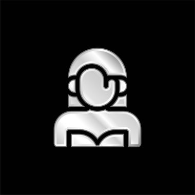 Aktris gümüş kaplama metalik simge