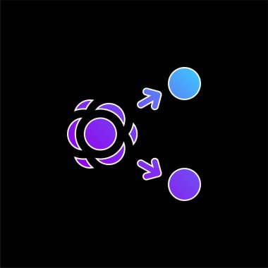 Atom blue gradient vector icon clipart