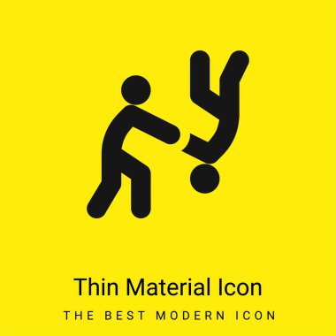 Aikido minimal bright yellow material icon clipart