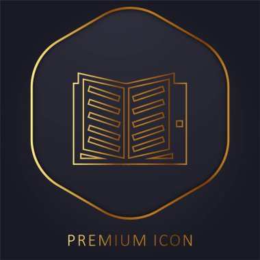 Altın satır premium logosu ya da simgesi