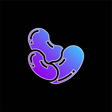 Fasulye mavisi gradyan vektör simgesi