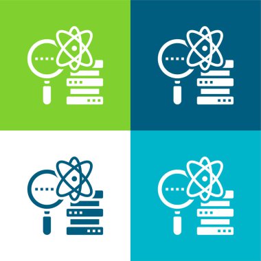 Analiz Düz 4 renk simgesi kümesi