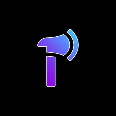 Axe mavi gradyan vektör simgesi