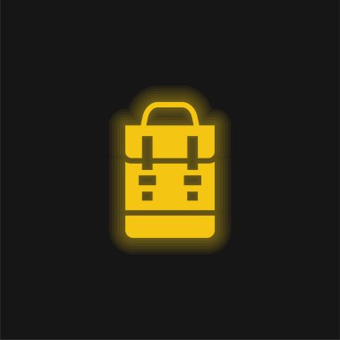 Sırt çantası sarı parlak neon simgesi
