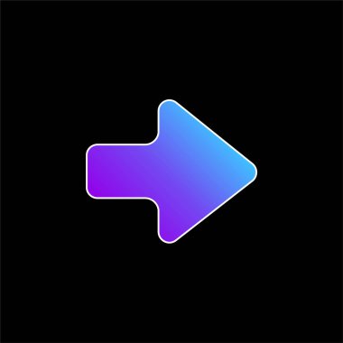 Sağ mavi eğimli vektör simgesini gösteren ok