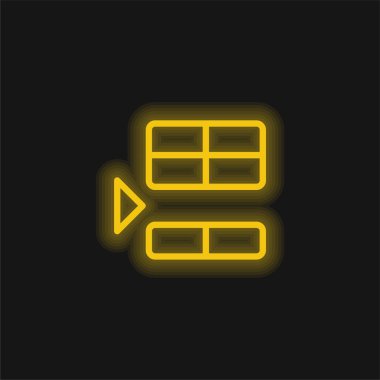 Below yellow glowing neon icon clipart